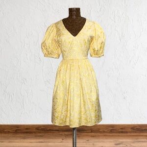 Selected Femme Joyce Metallic Floral Mini Dress